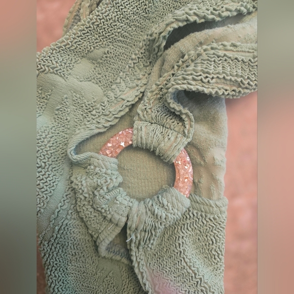 Free People Bond Eye Green Palm Tree Swim Suit - Picture 5 of 6